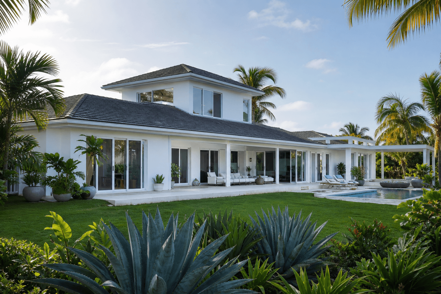 Caribbean contemporary home with premium glazed openings